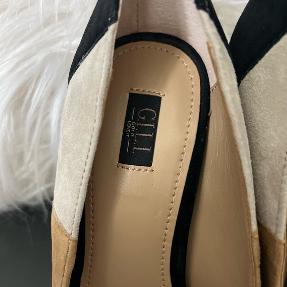 Brand New GILI Neutral Color Block Pointed Toe Pumps Soft Suede size 7 Gorg!👠❣️ - Picture 6 of 12